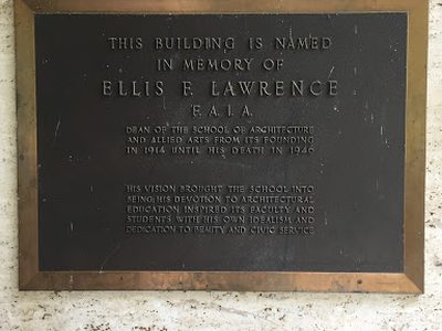 Ellis F. Lawrence Building Plaque