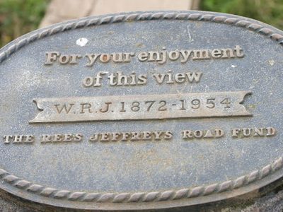 Plaque, Queen's View Car Park