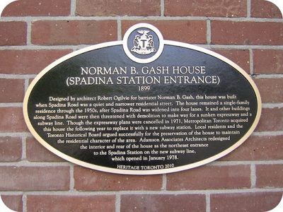 Norman B. Gash House (Spadina Station Entrance) 1899