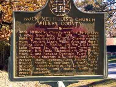 Rock Methodist Church Wilkes County
