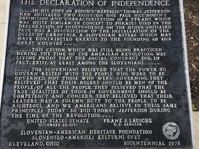 Slovenians, Thomas Jefferson, and the Declaration of Independence