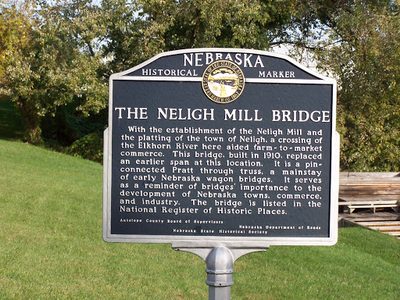 The Neligh Mill Bridge Historical Marker