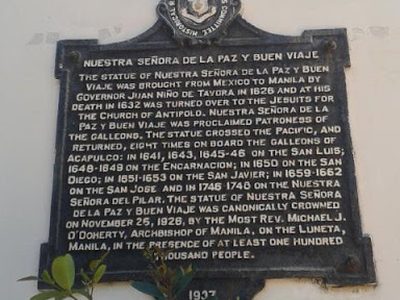Our Lady of Peace and Good Voyage historical marker