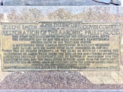 Restoration of the Aaronic Priesthood