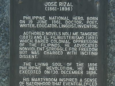 Jose Rizal historical marker