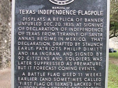 (Replica of) Texas Independence Flagpole