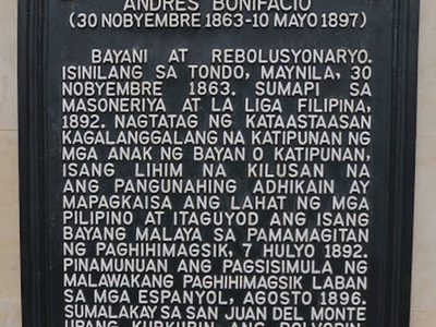 Andres Bonifacio historical marker