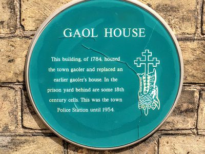 Plaque on the Old Gaol House