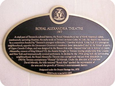 Royal Alexandra Theatre 1907