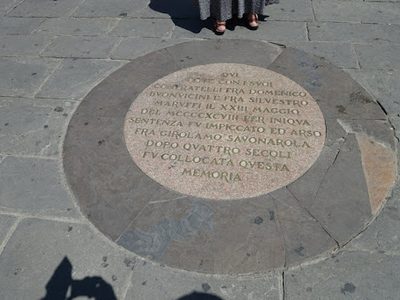 The Exact Spot Where Girolamo Savonarola Was Hanged and Burned