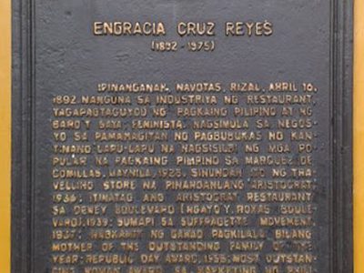Engracia Cruz Reyes historical marker