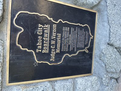 Tahoe City Boardwalk Judge C. W. Vernon Memorial
