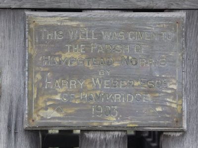 Plaque on the well