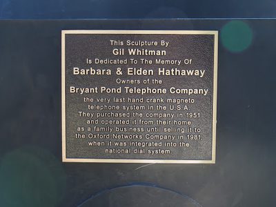 Bryant Pond Telephone Company Telephone Sculpture