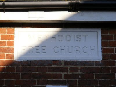 Plaque on the Methodist Free Church