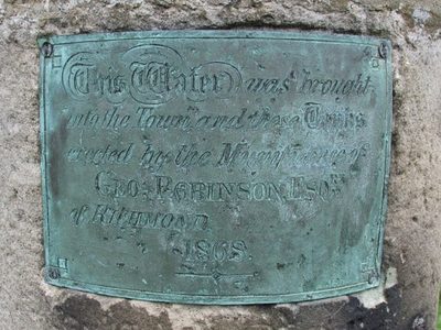 Water pump plaque