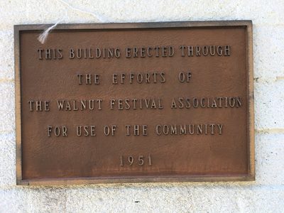 Through the Efforts of the Walnut Festival Association