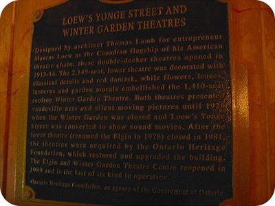 Loew's Yonge Street and Winter Garden Theatres