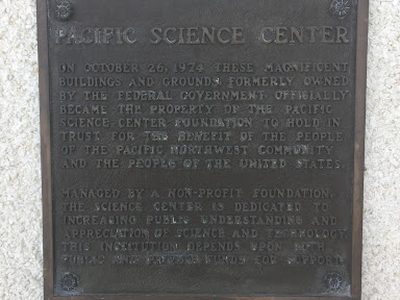 Pacific Science Center dedication plaque