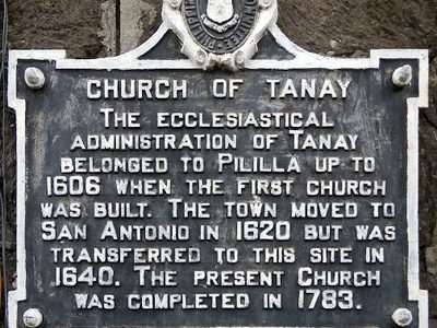 Church of Tanay historical marker