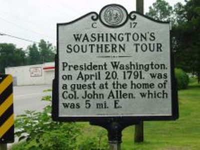 WASHINGTON'S SOUTHERN TOUR