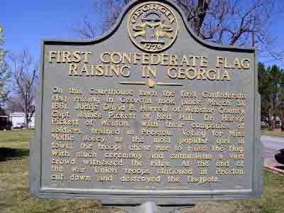 First Confederate Flag Raising in Georgia