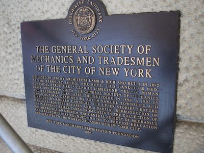 The General Society of Mechanics and Tradesmen of the City of New York