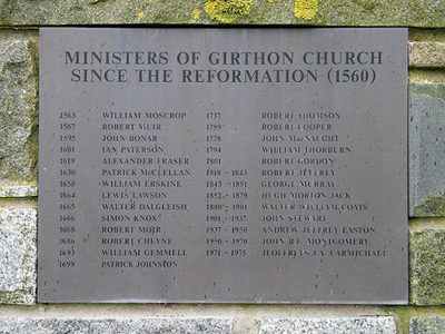 A plaque on the Anwoth and Girthon Millennium Cairn