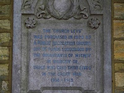 Plaque in The Leys, Witney, Oxon
