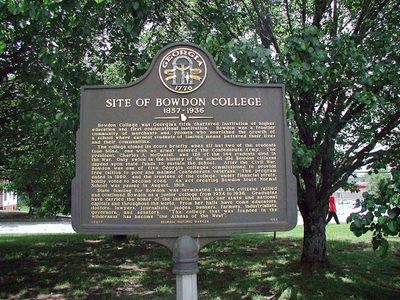 Site of Bowdon College 1857-1936