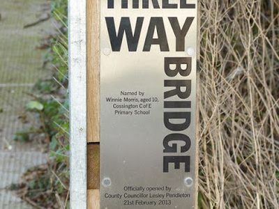 Plaque on The Three Way Bridge