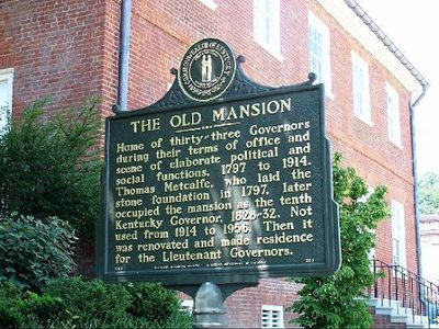 The Old Kentucky Governor's Mansion Historical Marker