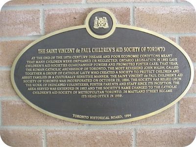 The Saint Vincent de Paul Children's Aid Society of Toronto
