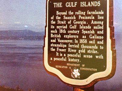The Gulf Islands (Sign missing)