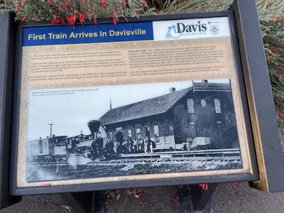 First Train Arrives in Davisville