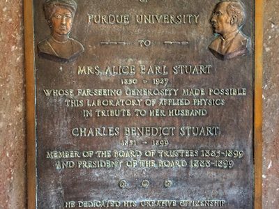 Purdue University's Gratitude to Mrs. Alice Earl Stuart