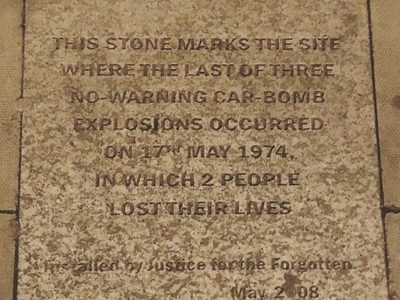 The Site of the Last of Three No-Warning Car-Bomb Explosions