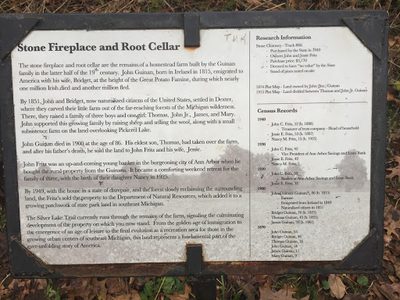 Stone Fireplace and Root Cellar