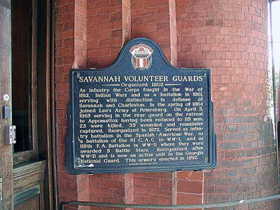 Savannah Volunteer Guards Organized 1802
