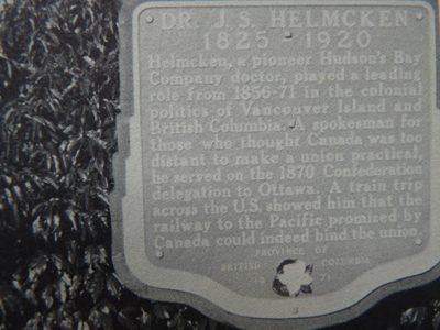 Dr. J.S. Helmcken (Sign missing)