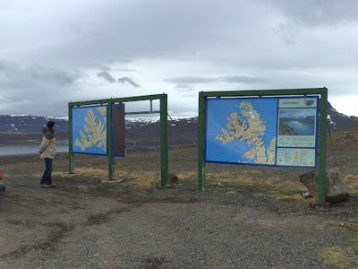Roadside Sign in Westfjords