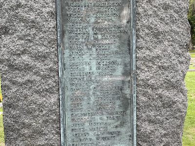 Jamestown WWI Memorial, Second Plaque