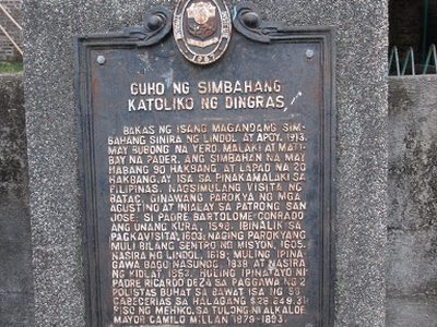 Ruins of the Catholic Church of Dingras historical marker