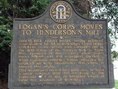 Logan's Corps Moves To Henderson's Mill