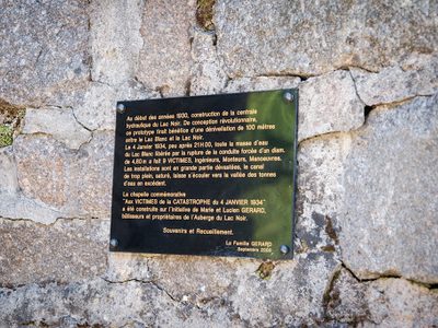 Lac Noir Commemorative Plaque