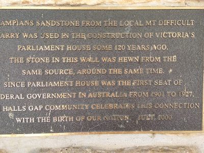 Grampians Sandstone memorial