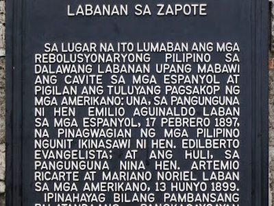 Battle of Zapote historical marker