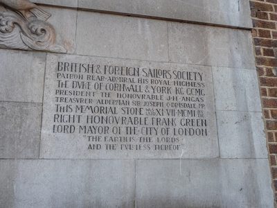 Plaque on Building West India Dock Road, Limehouse, London