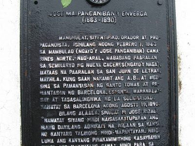Jose Ma. Panganiban y Enverga historical marker