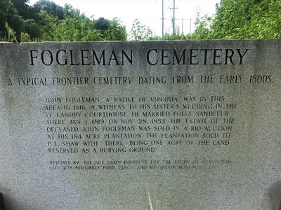 Fogleman Cemetery - Typical Frontier Cemetery Dating From the Early 1800s